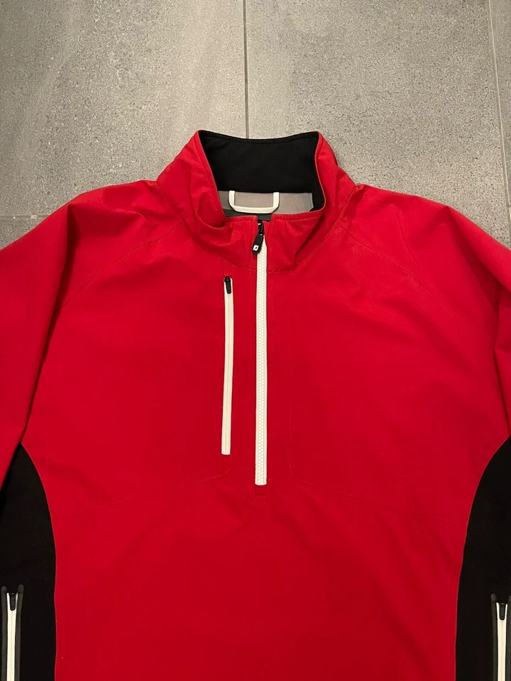 FootJoy Dryjoys Tour XP 夹克男式特大号红色套衫高尔夫户外 — 第 2/4 张图片
