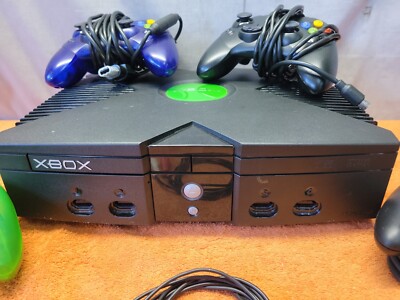 K•Original 2004 XBOX Console Bundle No Power Cord, Includes 4
