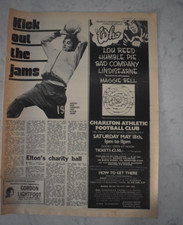 The Who  Lou Reed  Humble Pie half page concert ad 1974 rock and roll newspaper