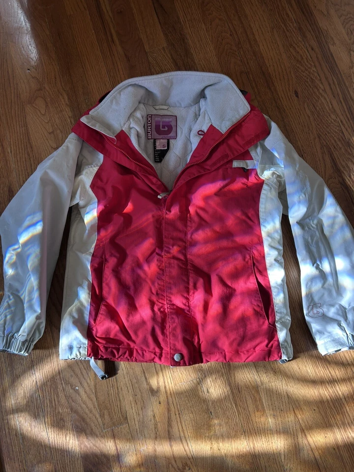 Chaqueta de Snowboard Burton Talla Pequeña #26902 Rojo/Blanco/Gris Colorblock Usada Foto 3 de 4