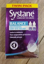 Systane Balance Lubricant Eye Drops Twin Pack 10mL Bottles Exp 04/26