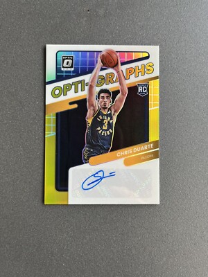 2021-2022 Donruss Optic CHRIS DUARTE Auto RC Opti-Graphs SSP # /10! GOLD! 