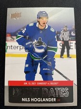 21-22 UD Series 1 Hockey Debut Dates DD-17 Nils Hoglander