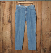 Vintage CALVIN KLEIN Blue Double Stone Wash Tapered Leg High Rise Jeans Sz. 14