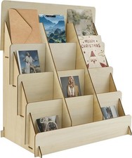Stylish 4-Tier Greeting Card Display Stand - Perfect for Home, Office & Events