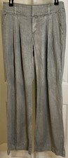 SUNDANCE Wide Leg Pants Women Sz 6 Tencel Coastal Vacation Summer Resort Gray