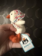Jellycat Cream Betty Bonnet Chick With Floral Headscarf Paper Tags W Sticker