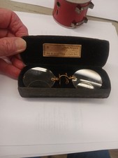 1800s Antique/Vintage Nose Pinch Rimless Frameless Eye Glasses 10K 2/5