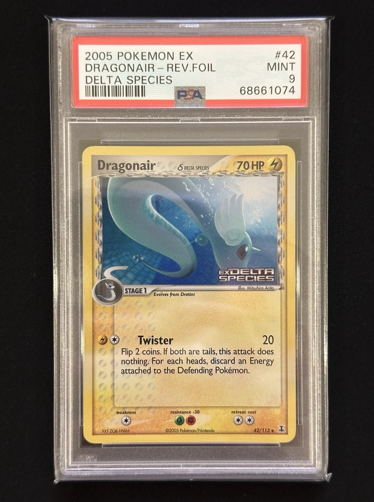 Dragonair Reverse Holo 42/113 PSA 9 Mint 2005 Pokemon EX Delta Species