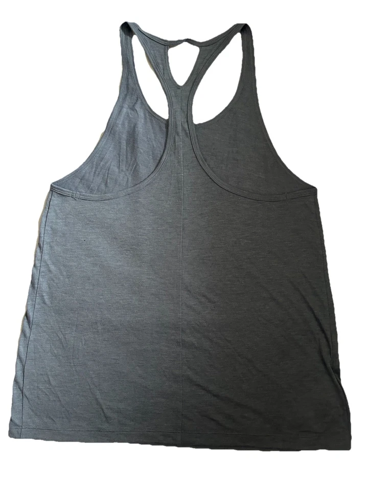 Camiseta sin mangas Lorna Jane mente y cuerpo talla mediana gris gravedad espalda deportiva Foto 2 de 3