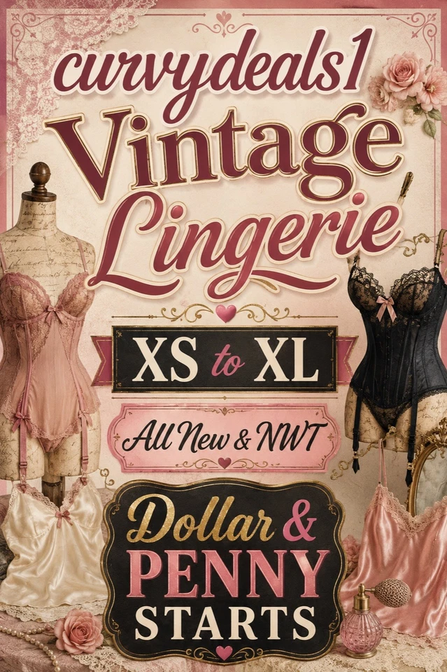 Vintage Lingerie Show! All NWT & New, Y2k🩱 Dollar & Penny Starts!! 👙