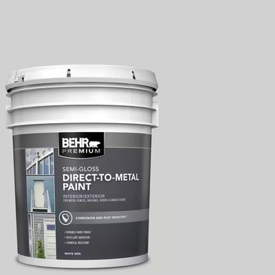 5 Gal. #N520-1 White Metal Semi-Gloss Direct to Metal Interior/Exterior Paint