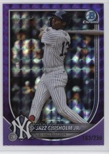 2025 Bowman Chrome Purple Geometric Refractor 163/250 Jazz Chisholm Jr #34 1j9t