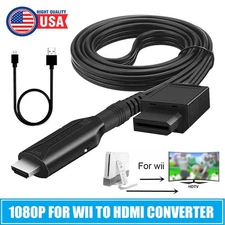 Wii to HDMI Adapter Converter Cable Full HD 1080P Plug &Play for Television PC