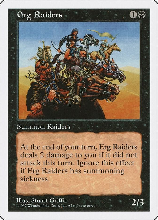 Erg Raiders Common Fifth Edition Magic: The Gathering Lightly Played