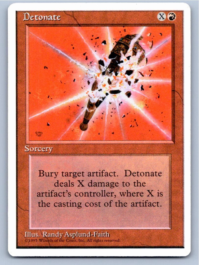 1995 MAGIC: THE GATHERING DETONATE FOURTH EDITION UNCOMMON LP A39972 FREE S&H