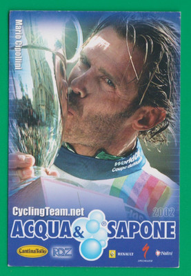 CYCLING cycling card MARIO CIPOLLINI team ACQUA SAPONE 2002
