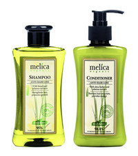 2 x MELICA ORGANIC ANTI-HAIR LOSS BIO DUO SET CARE Natural Shampoo/Conditioner