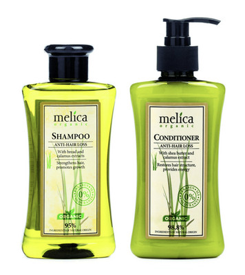 2 x MELICA BIO ANTI-HAARAUSFALL BIO DUO SET PFLEGE Natur Shampoo/Conditioner