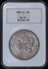 1878-CC Morgan Silver Dollar $1 NGC MS61 - Embossed "Fatty" Holder