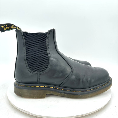Dr. Martens Airwair Men 9 Women 10 Black Leather Side Elastic Ankle Chelsea Boot