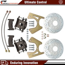 Bolt-on Rear Disc Brake Conversion Kit For Gm 10 12 Drilled And Slotted Rotors Bolt-on Rear Disc Brake Conversion Kit For Gm 10 12 Drilled And Slotted Rotors