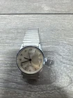 Vintage Timex Mens Watch Silver Tone Date Stretch Band Manual Wind