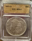 1883-O Morgan Silver Dollar ICG MS63