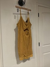 Forever 21 Mustard Orange Lace Spaghetti Strap Mini Dress 3x