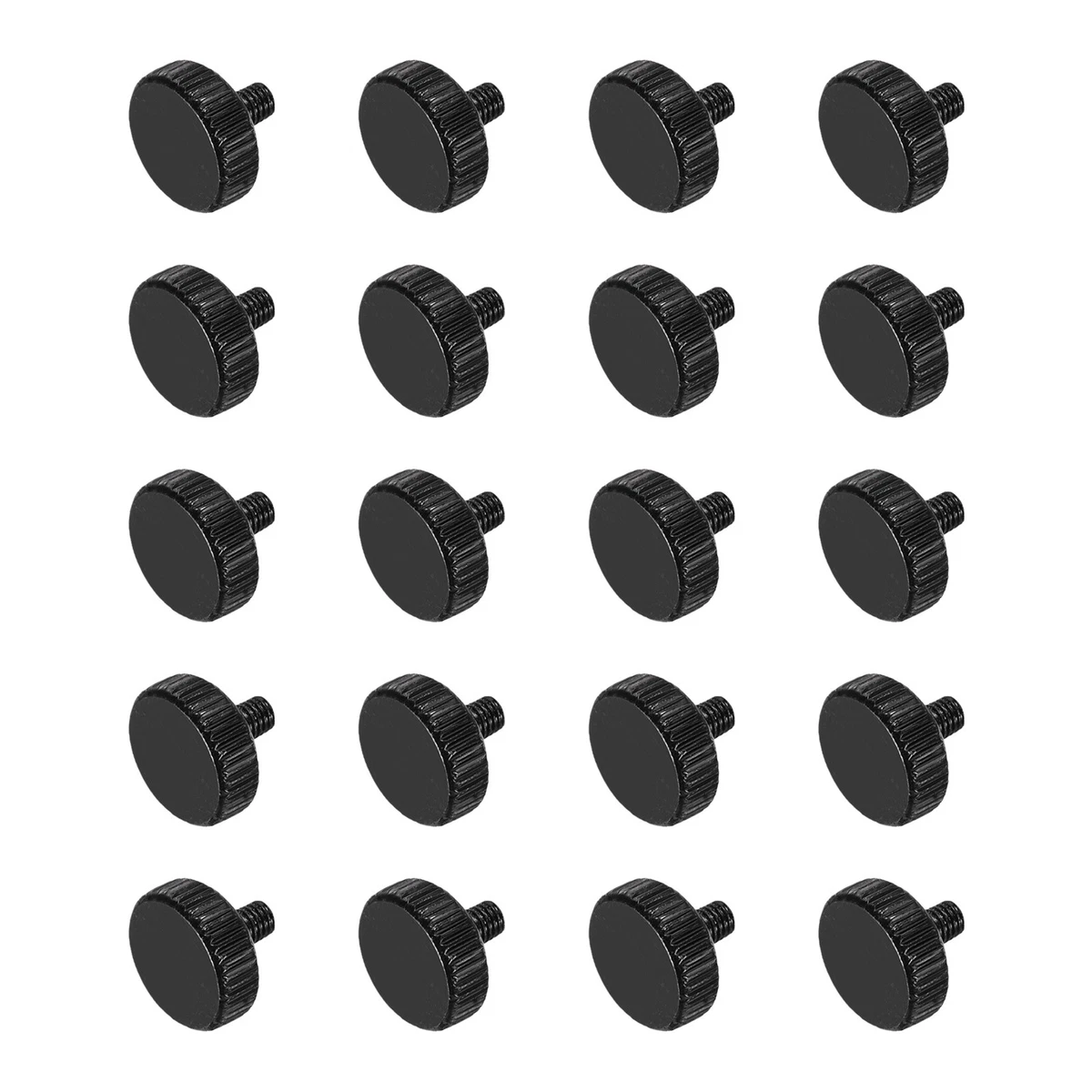 Lot De 10 Vis Moletées Uxcell M3x12mm – Aluminium Noir – PC