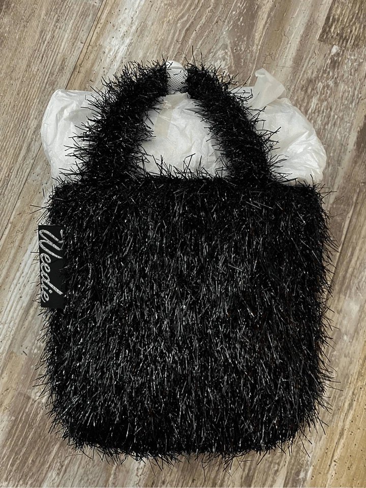 Bolsa tote Edie Parker Weedie preta - Imagem 4 de 4