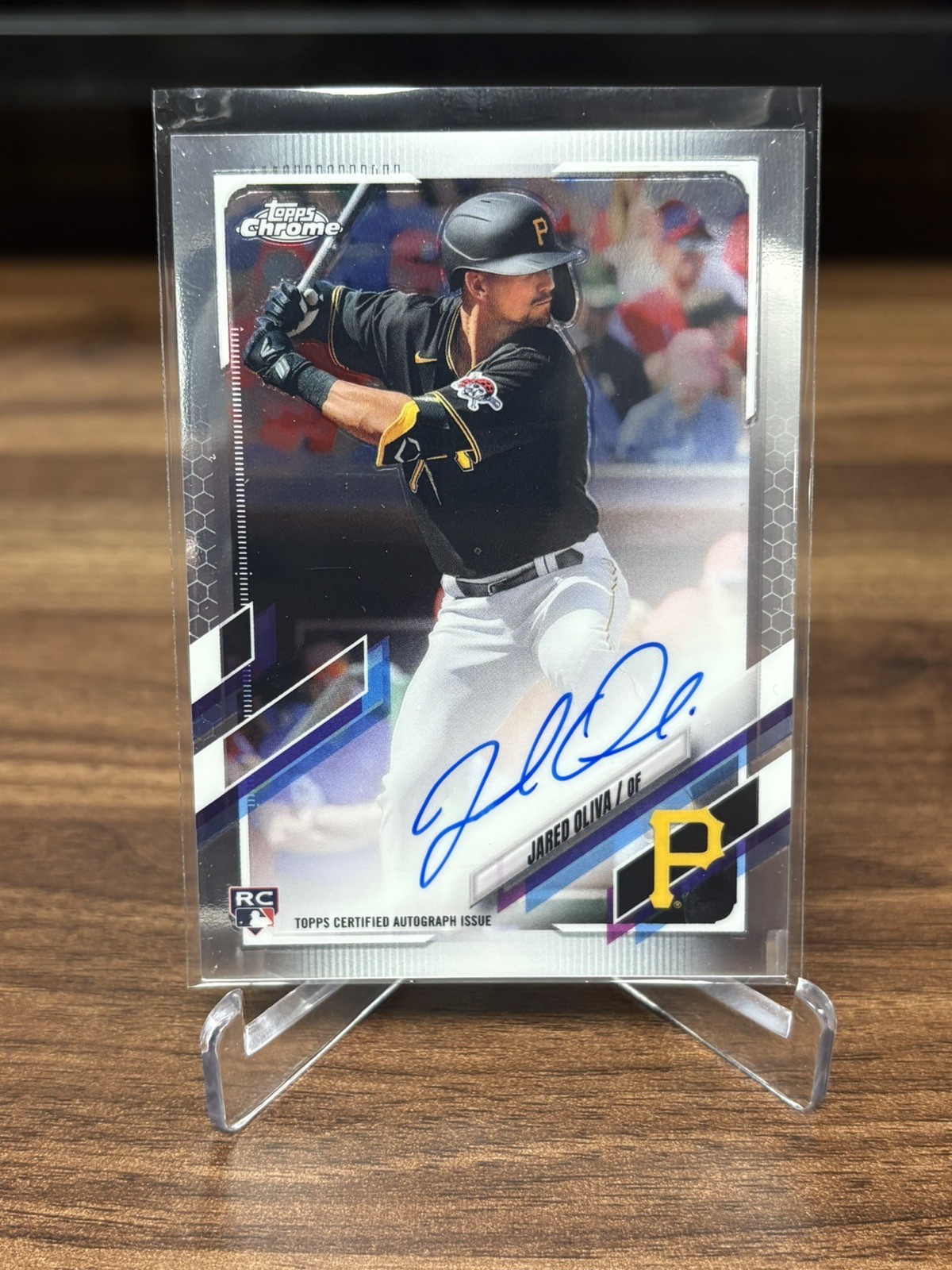2021 Topps Chrome Jared Oliva Rookie Autograph Pittsburgh Pirates #RA-JOL