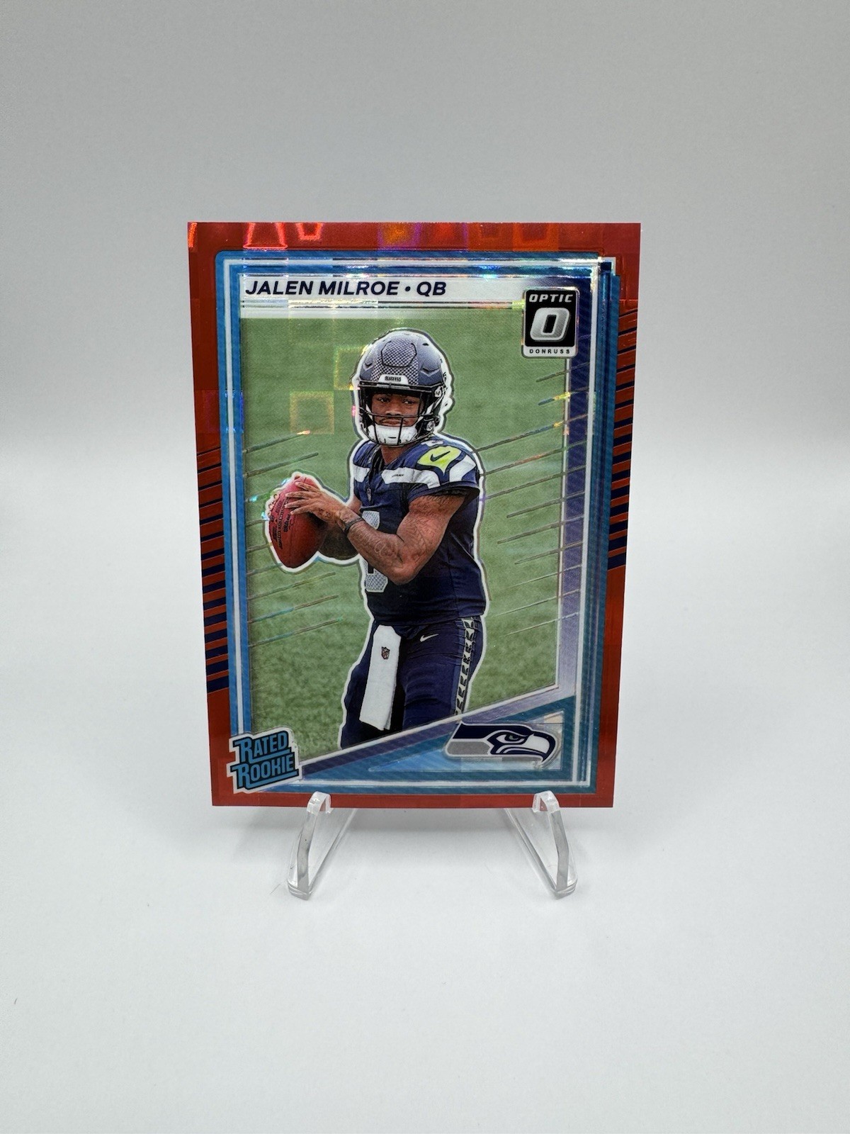 2025 Donruss Optic Rated Rookie Preview Red Pandora Jalen Milroe #307