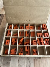 Creative Playthings Wood Lower Case Letters Made in USA Orange A561