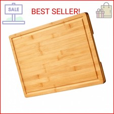 Bamboo Cutting Board for Kitchen, 18" Large Wood Charcuterie Cheese Board, Woode