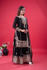 SALWAR KAMEEZ PAKISTANI INDIAN WEDDING PARTY WEAR DRESS BOLLYWOOD SUIT SHARARA