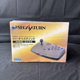 [Used] SEGA Saturn HST-0019 2 Arcade Sticks Tested Boxed ~ From JAPAN