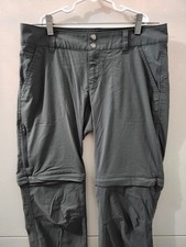 Columbia Pants Womens 6 Gray Saturday Trail Cargo Outdoor Hiking Roll Tab Nylon