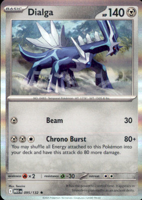Dialga Holo Rare ME01: Mega Evolution 095/132 NM Teeziro 2025