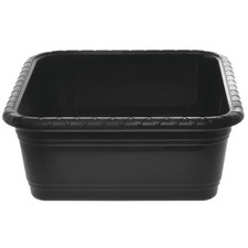 Dalebrook 1/4 Size Gastronorm-Sized Black Plastic Crock - 10 1/2"L x 6 1/4"W x
