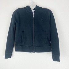 Juicy by Juicy Couture Sweatshirt Girls Large Full Zip Fleece Lined Black Jacket