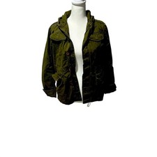 Girls Army Green Utility Jacket, Size Medium 10/12