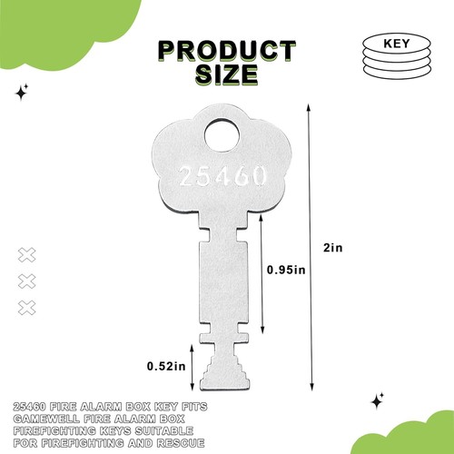 Llave de caja de alarma contra incendios 25460 para caja Gamewell, extinción de incendios... - Imagen 5 de 6