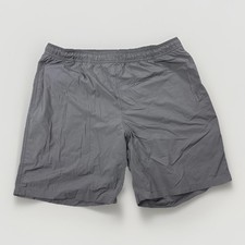 Kirkland Signature Men  s Swim Shorts XL Gray Nylon Elastane Back Zip Pocket