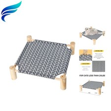 Indoor Outdoor Elevated Bed for Small Pets - 19" Square - Easy to Clean