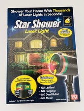 Star Shower Laser Light New in Box Two Modes Red and Green Light Sensor