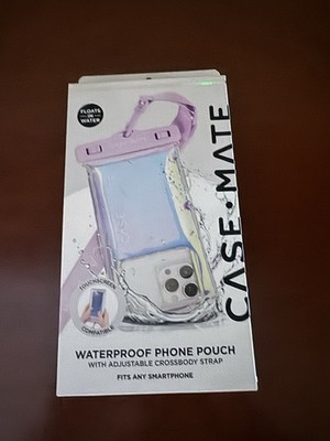 Case-Mate Waterproof Touchscreen Phone Pouch Clear/Purple Adjustable Strap