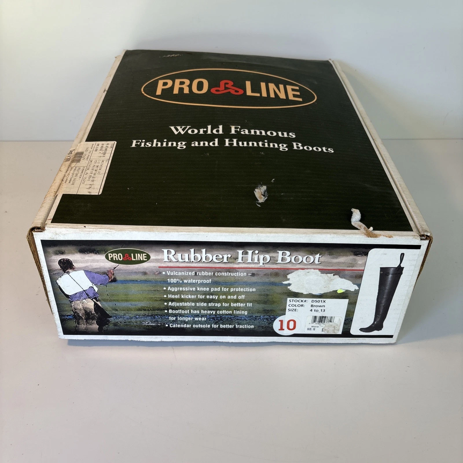 Pro Line Rubber Hip Boots Size 10 Brown Fishing Hunting Waders In Box
Opens in a new window or tab