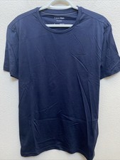 NEW Calvin Klein Men's Medium Navy Blue Crew Neck T-Shirt Short Sleeve NWT 35