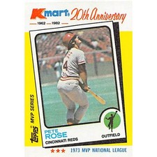 1982 Topps Kmart 20th Anniversary AL & NL MVP's #24 Pete Rose